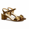 sandales moyen talon cuir metallise bronze jules & jenn