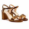 sandales a talon cuir metallise bronze jules & jenn