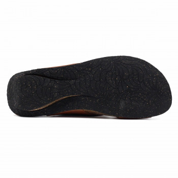 vue dessous mules liege croisees cuir cognac jules & jenn