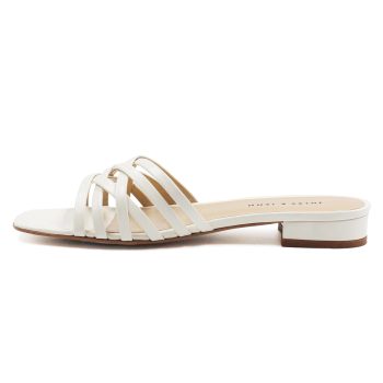 vue interieur mules plates multibrides cuir blanc jules & jenn