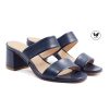 mules talon bandeau fibre de pomme bleue jules & jenn