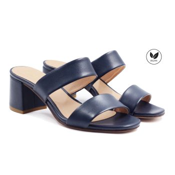 mules talon bandeau fibre de pomme bleue jules & jenn