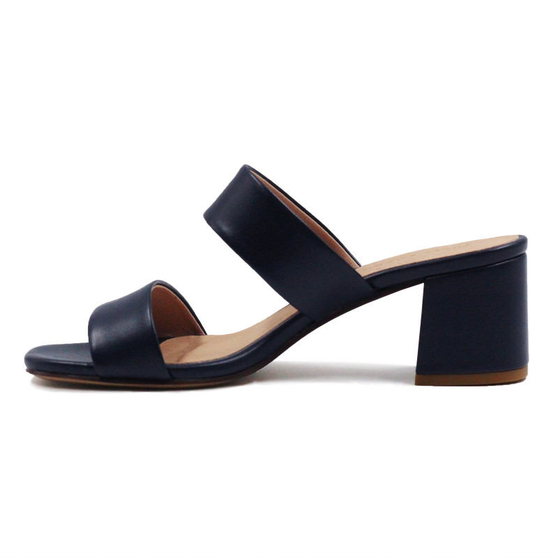 vue interieur mules talon bandeau fibre de pomme bleue jules & jenn