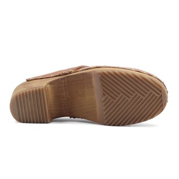 vue semelle sabots bois cuir cognac jules jenn