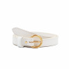 ceinture boucle d'or cuir blanc jules & jenn