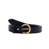 ceinture boucle d'or cuir bleu jules & jenn