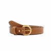 ceinture boucle d'or cuir camel jules & jenn