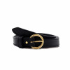 ceinture boucle d'or cuir noir jules & jenn