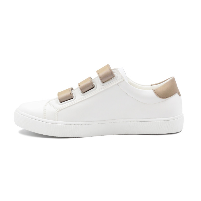vue interieur baskets a scratch fibre de mais blanc & camel jules & jenn