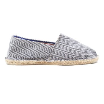 vue interieur espadrilles toile coton recycle blanc bleu jules & jenn