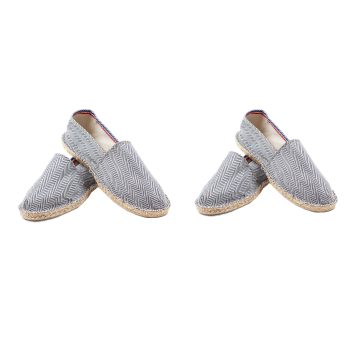 vue croisee espadrilles toile coton recycle blanc bleu jules & jenn