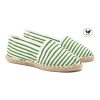 espadrilles toile coton vert dore jules & jenn