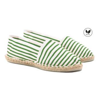 espadrilles toile coton vert dore jules & jenn