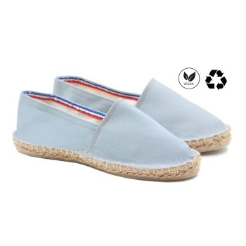 espadrilles toile coton recycle bleu clair jules & jenn