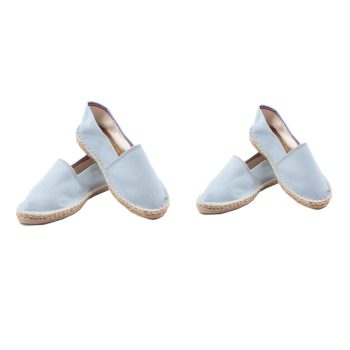 vue croise espadrilles toile coton recycle bleu clair jules & jenn