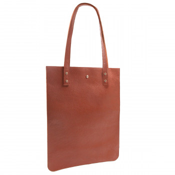 sac cabas plat femme cuir graine brique jules & jenn