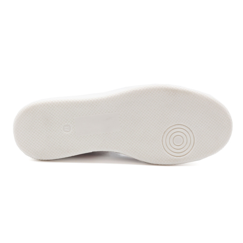 vue dessous baskets montantes cuir graine blanc & bleu jules & jenn
