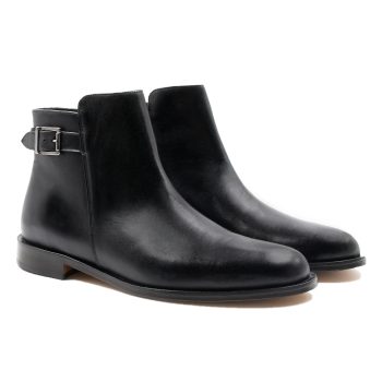 boots boucle cuir noir jules & jenn