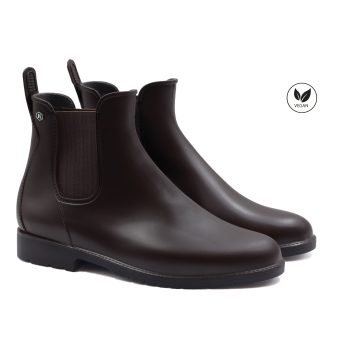 boots de pluie caoutchouc marron