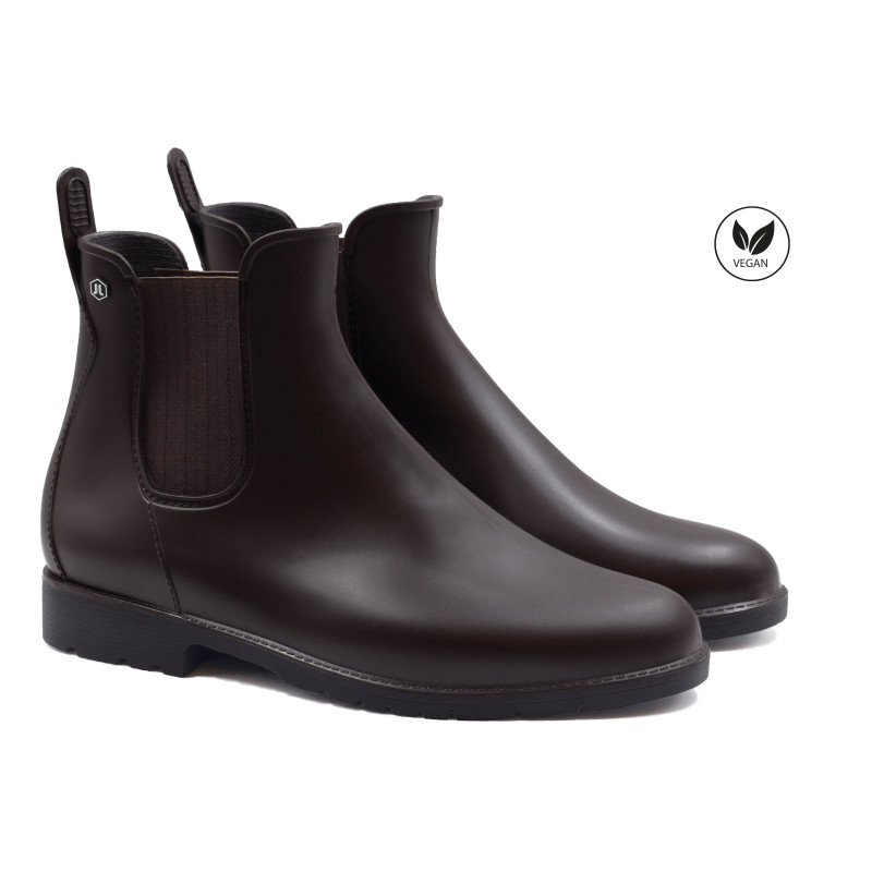 boots de pluie caoutchouc marron