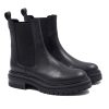bottines chelsea crantees cuir noir jules & jenn