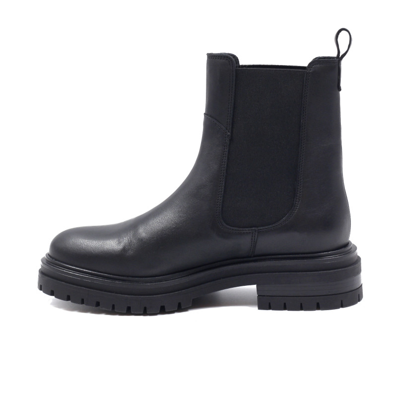 vue interieur bottines chelsea crantees cuir noir jules & jenn
