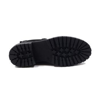 vue dessous bottines chelsea crantees cuir noir jules & jenn