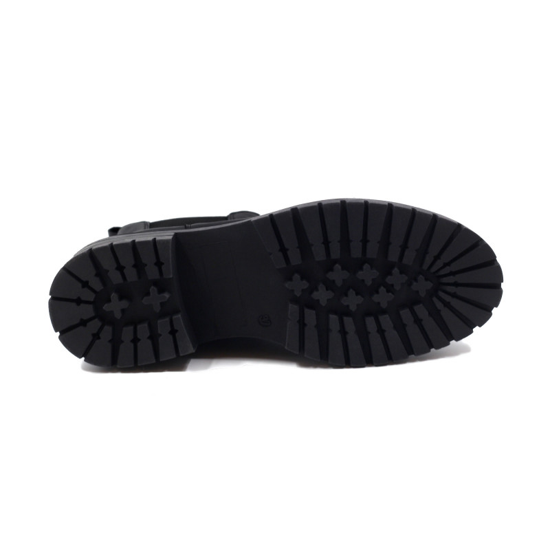 vue dessous bottines chelsea crantees cuir noir jules & jenn