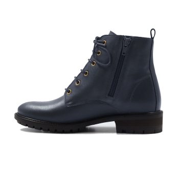 vue interieur bottines plates a lacets cuir bleu jules & jenn