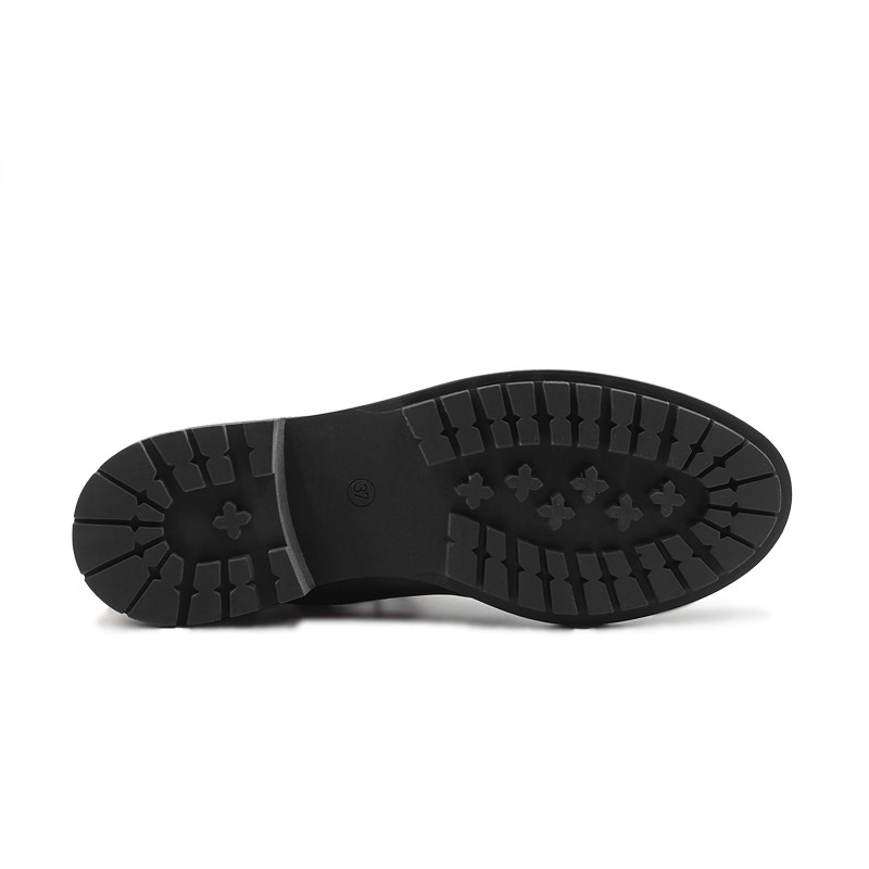 vue dessous bottines plates a lacets cuir bleu jules & jenn