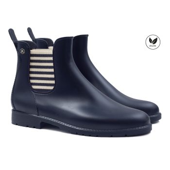 bottines de pluie bleu & blanc jules & jenn