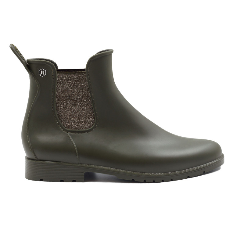 vue exterieur bottines de pluie kaki jules & jenn