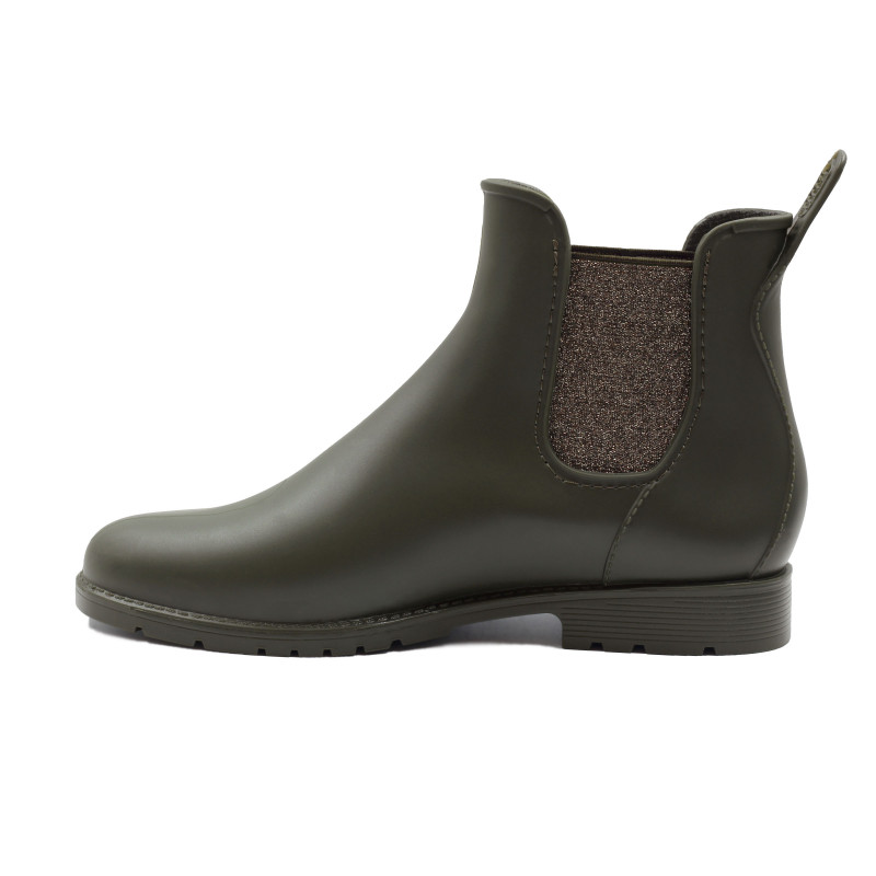 vue interieur bottines de pluie kaki jules & jenn