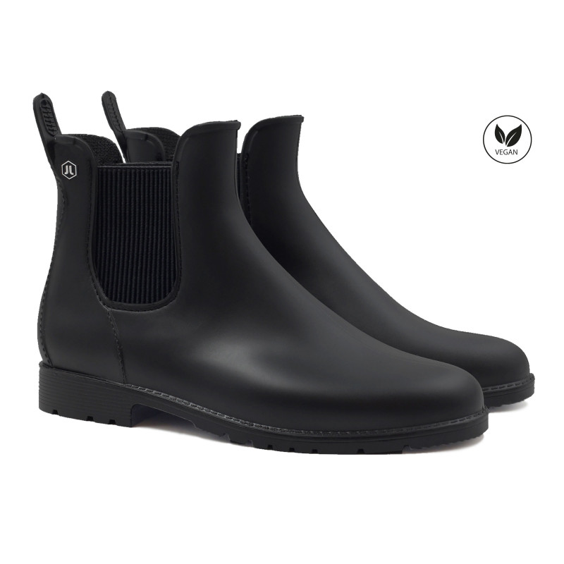 bottines de pluie caoutchouc noir jules & jenn