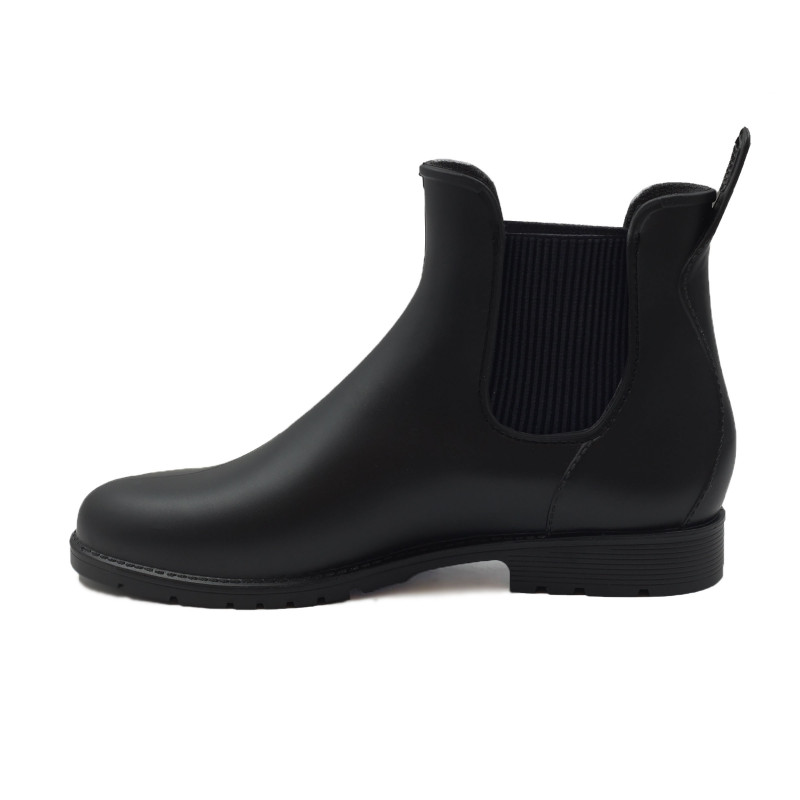 vue interieur bottines de pluie caoutchouc noir jules & jenn
