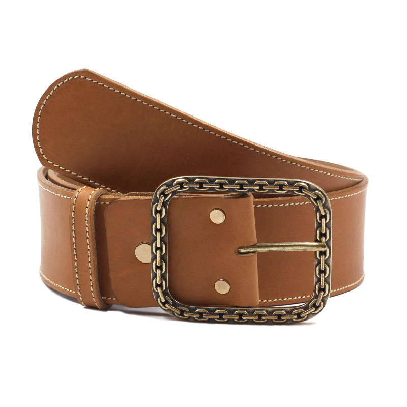 ceinture bijou cuir camel jules & jenn