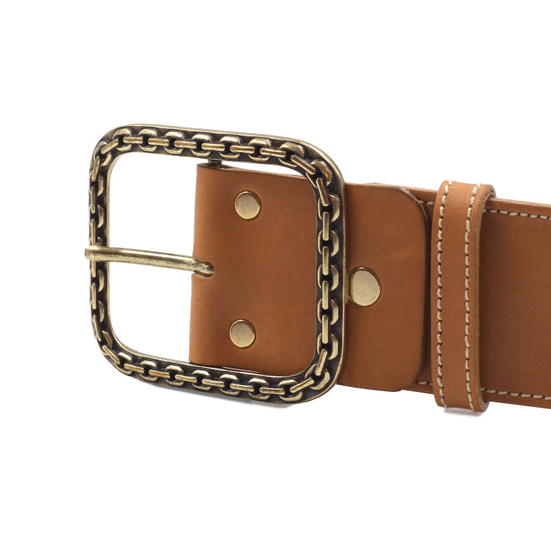 vue boucle ceinture bijou cuir camel jules & jenn