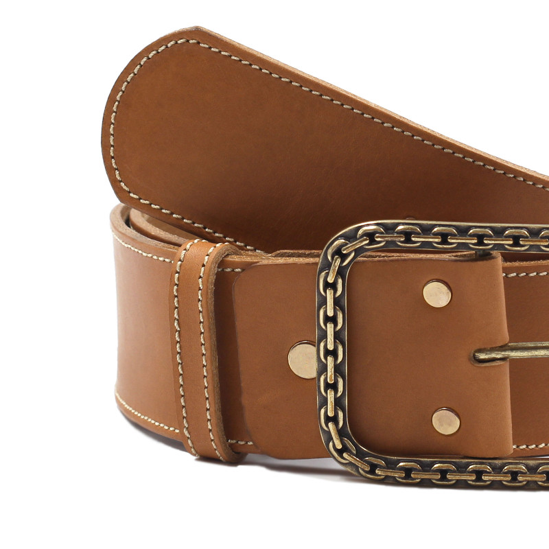 vue serree ceinture bijou cuir camel jules & jenn