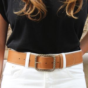 vue portee ceinture bijou cuir camel jules & jenn