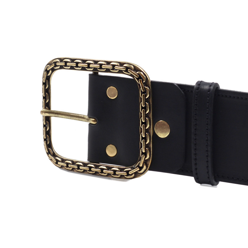 vue boucle ceinture bijou cuir noir jules & jenn