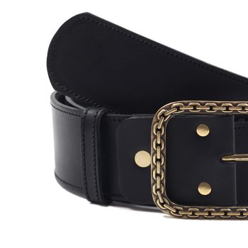 vue serree ceinture bijou cuir noir jules & jenn