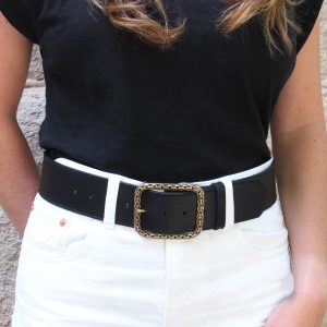 vue portee ceinture bijou cuir noir jules & jenn