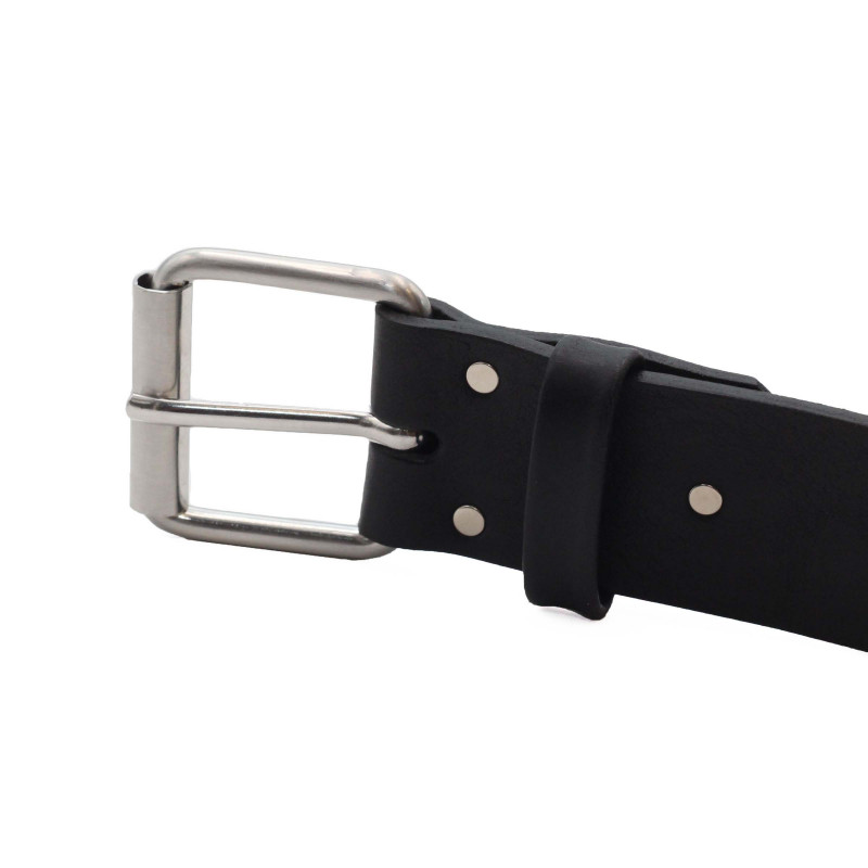 vue boucle ceinture cloutee cuir noir jules & jenn