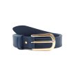 ceinture essentielle cuir bleu jules & jenn
