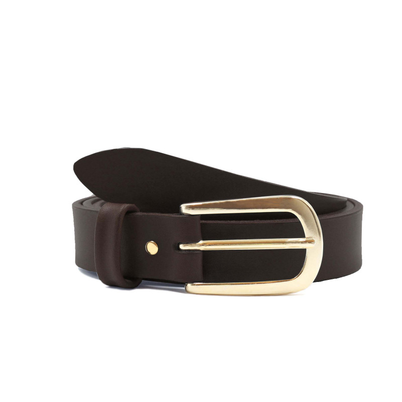 ceinture essentielle cuir marron jules & jenn