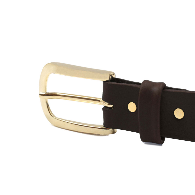 vue boucle ceinture essentielle cuir marron jules & jenn