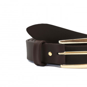 vue serree ceinture essentielle cuir marron jules & jenn