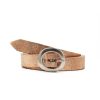 ceinture fine cuir rose metallise jules & jenn