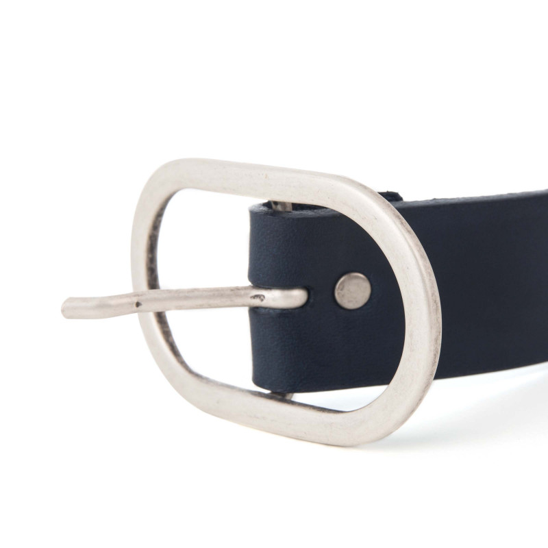 vue boucle ceinture large cuir bleu jules & jenn