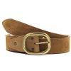 ceinture vintage cuir daim camel jules & jenn